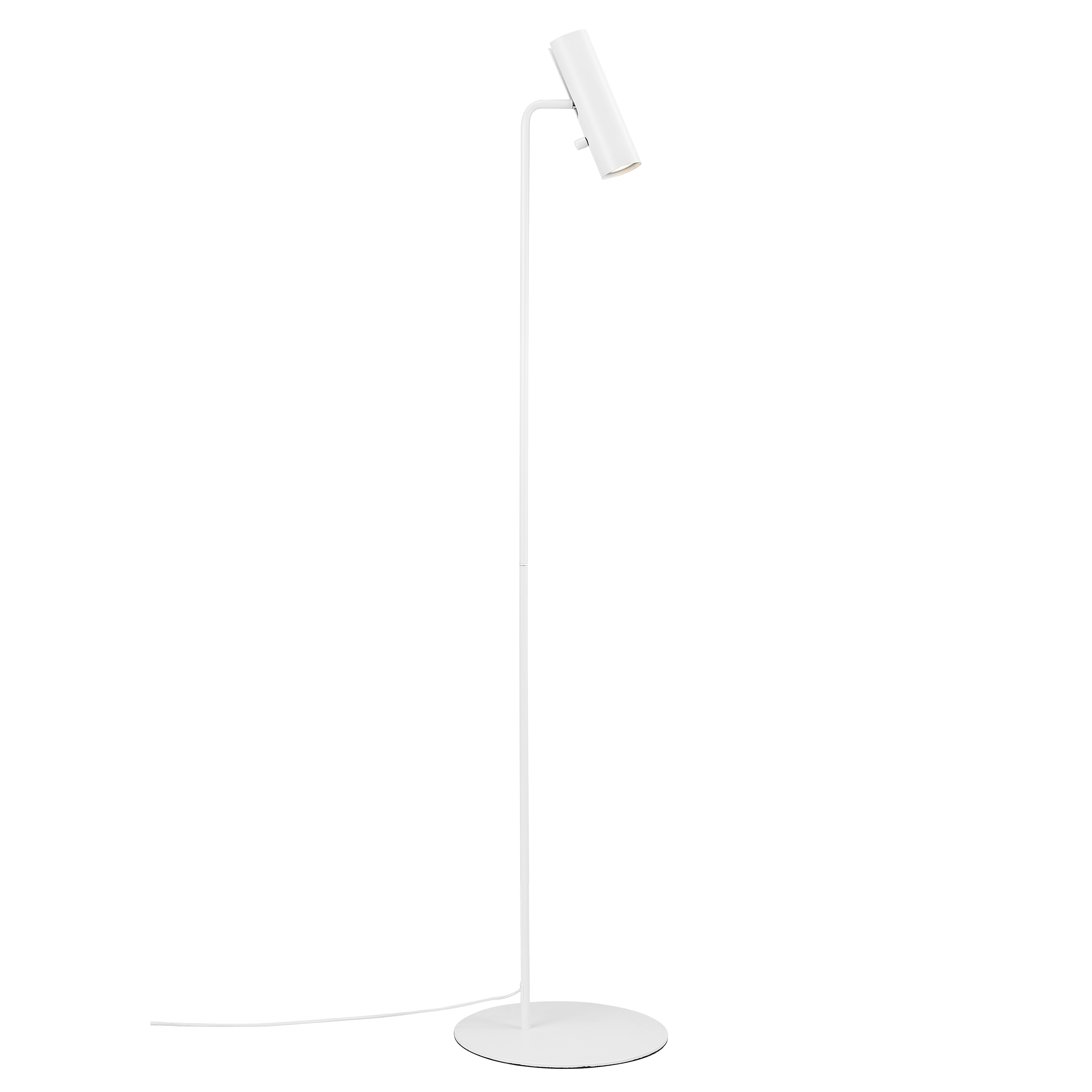 Lumaire | Contemporary White Floor Lamp With Adjustable Head — Minimalist Standing Lamp For Living Room | elesira