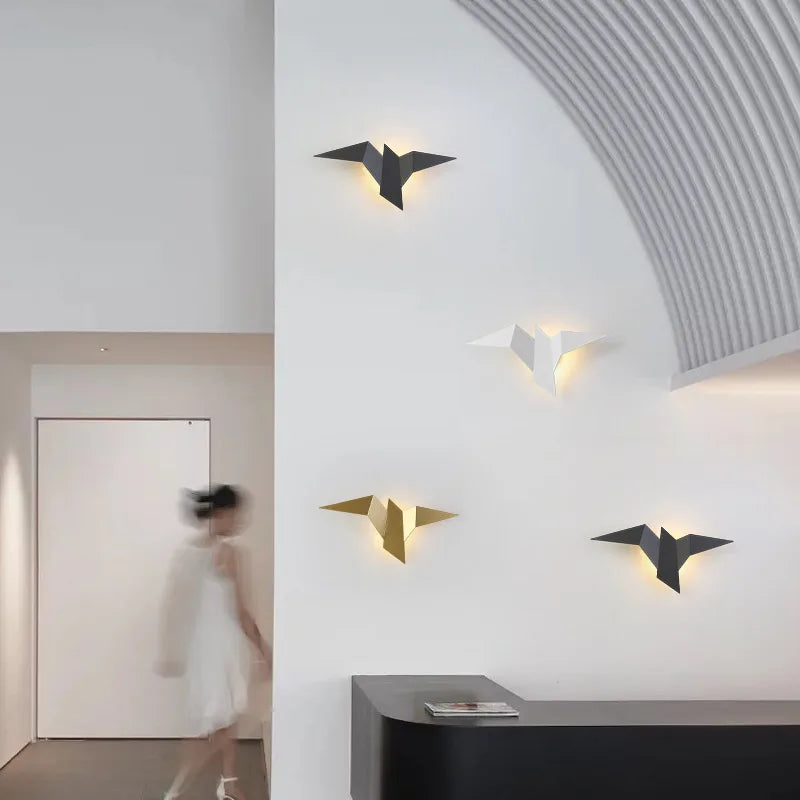 LumenHaven Nordic Iron Bird Wall Sconce Light For Living Room Decor | elesira