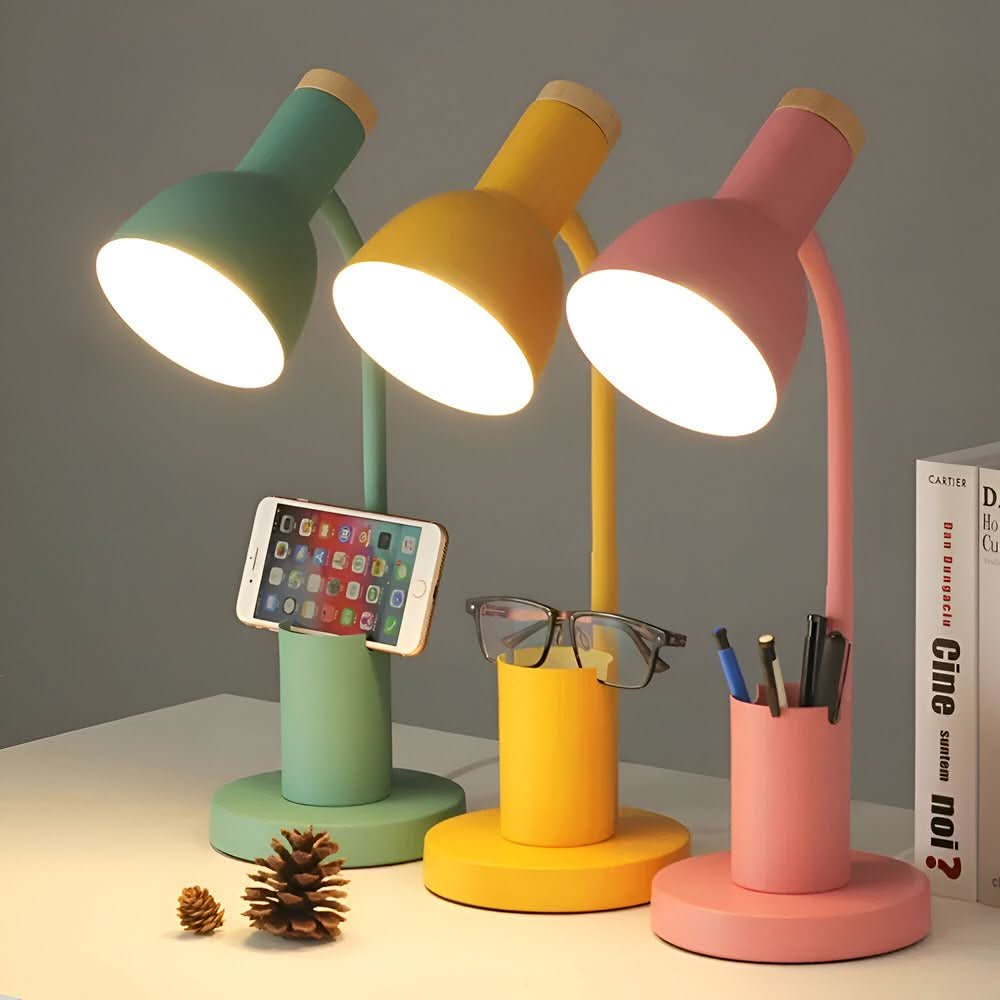 Elegantní LED pracovní lampa s organizérem pro domácnost a kancelář | elesira