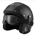 Casco da scooter dal fascino vintage con visiera parasole e finitura di lusso | elesira