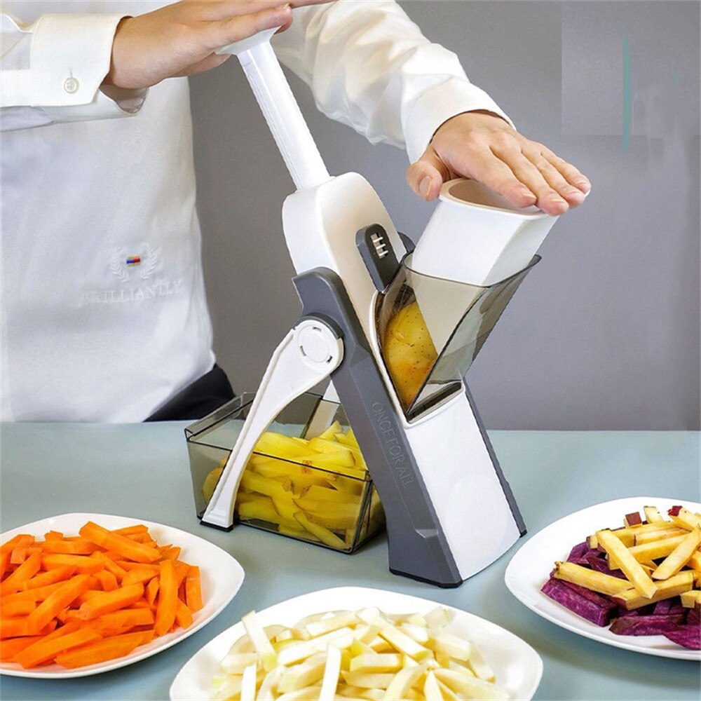 Versatile Kitchen Veggie Slicer and Chopper - Space-Saving Tool | elesira