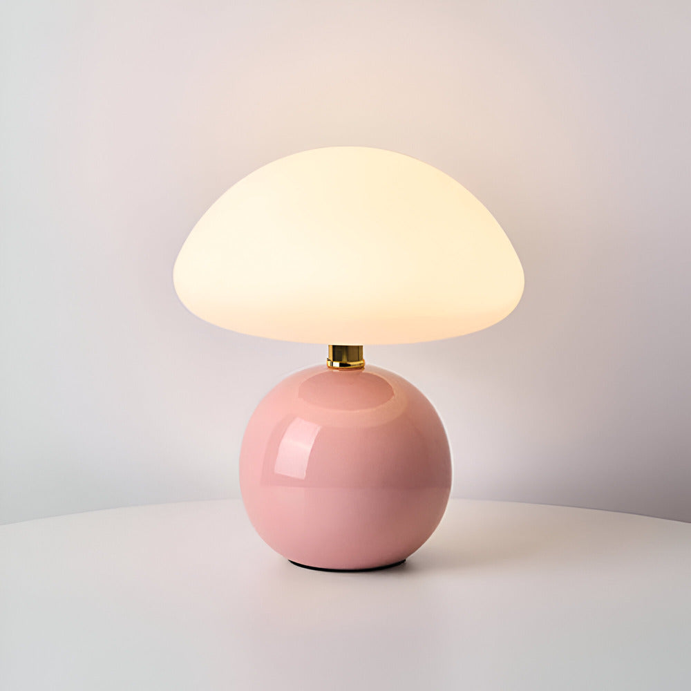 Lumera | elegantní stolní LED lampa ve stylu Bauhaus ve tvaru houby s nastavitelným tříbarevným náladovým osvětlením do moderních interiérů | elesira