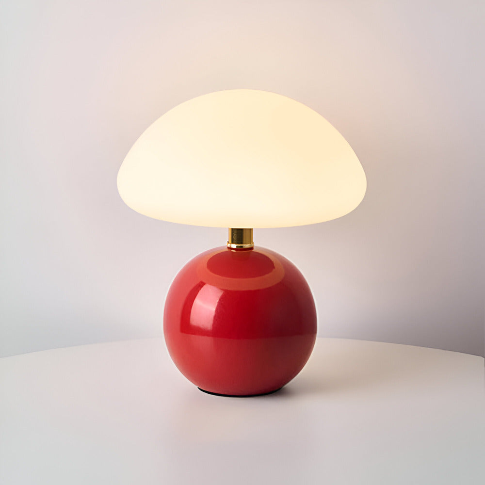 Lumera | elegantní stolní LED lampa ve stylu Bauhaus ve tvaru houby s nastavitelným tříbarevným náladovým osvětlením do moderních interiérů | elesira