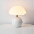 Lumera | Sleek Bauhaus Style Mushroom LED Table Lamp with Adjustable 3-Color Mood Lighting for Contemporary Interiors | elesira