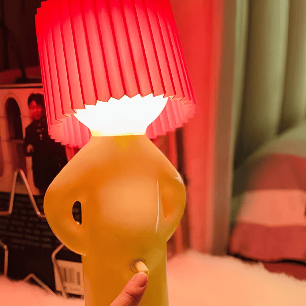Mirova | Creative LED Table Lamp With Cute Shy Boy Figurine | elesira