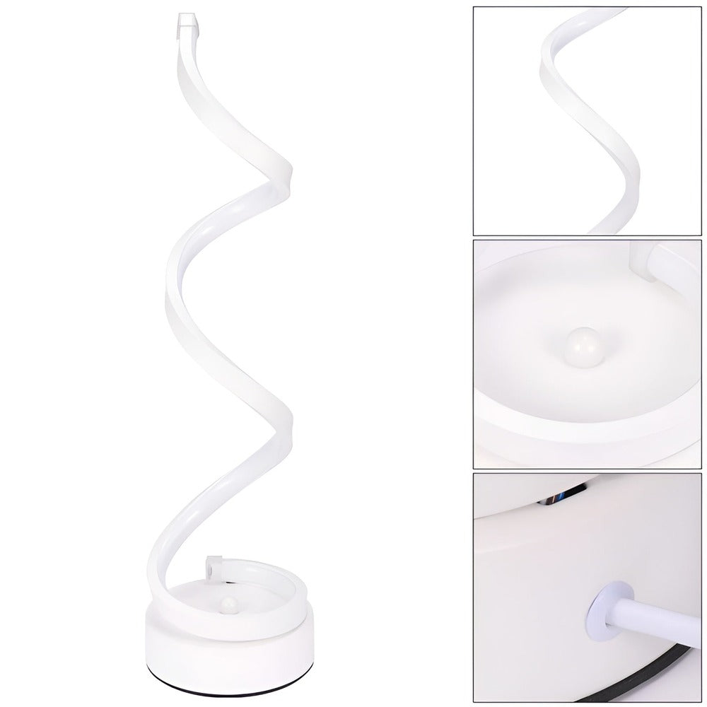 LumaSpire | Spiralformet LED-bordlampe med berøringskontroll | elesira