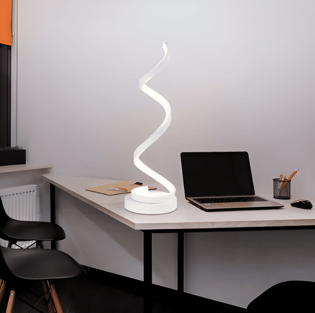 LumaSpire | Spiralformet LED-bordlampe med berøringskontroll | elesira