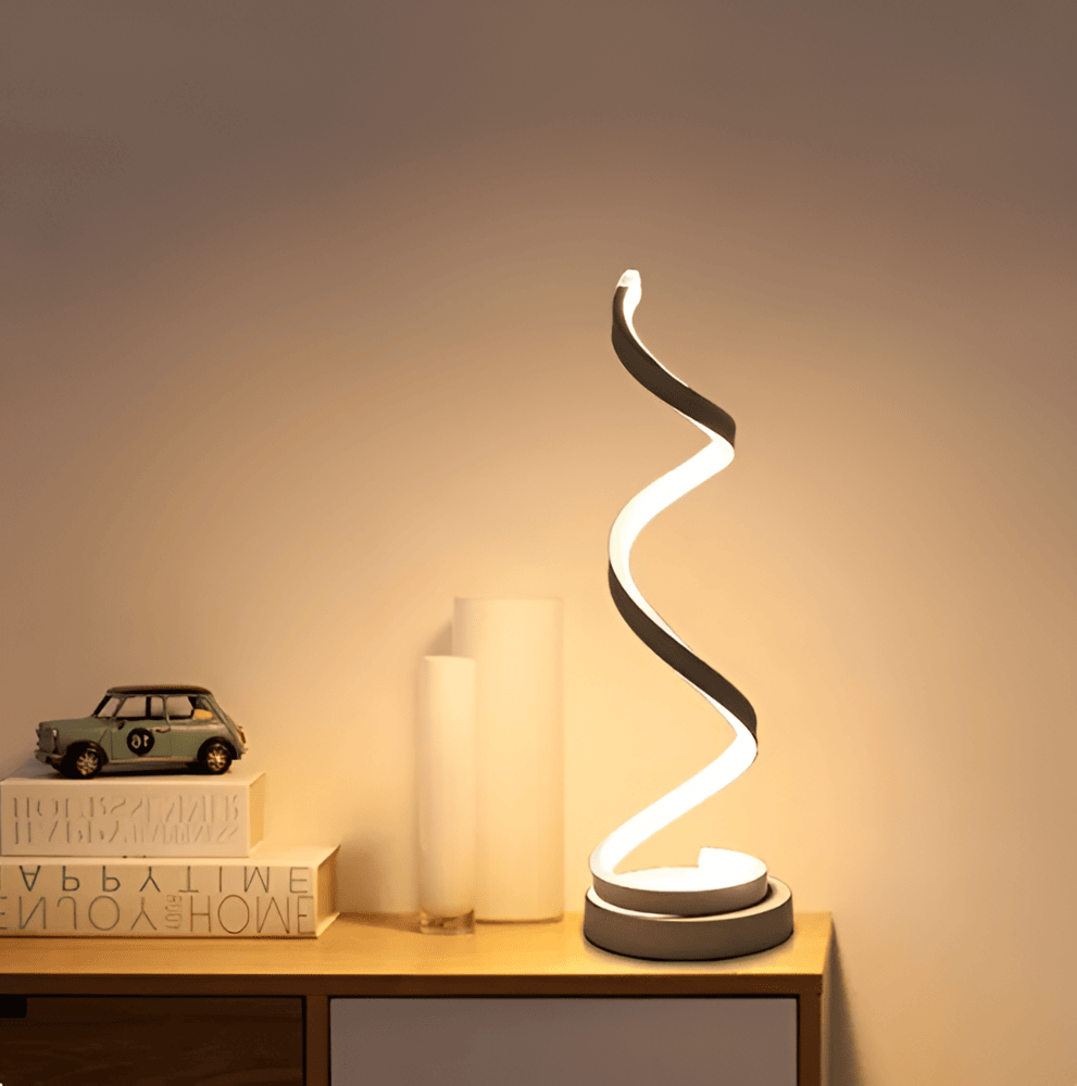 LumaSpire | Spiralformet LED-bordlampe med berøringskontroll | elesira