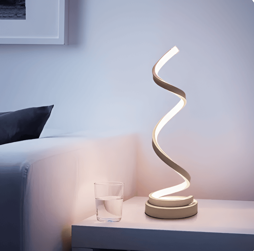 LumaSpire | Spiralformet LED-bordlampe med berøringskontroll | elesira