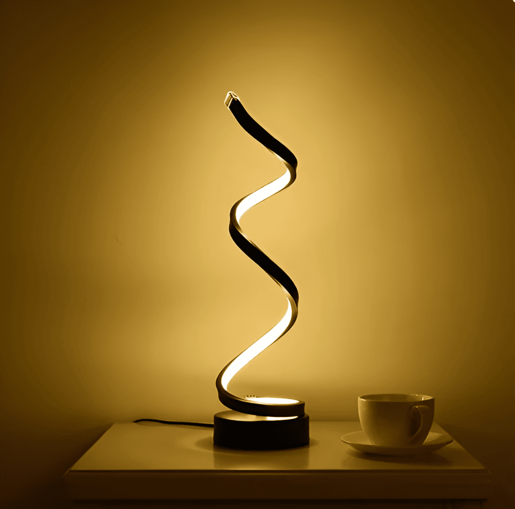 LumaSpire | Spiralformet LED-bordlampe med berøringskontroll | elesira