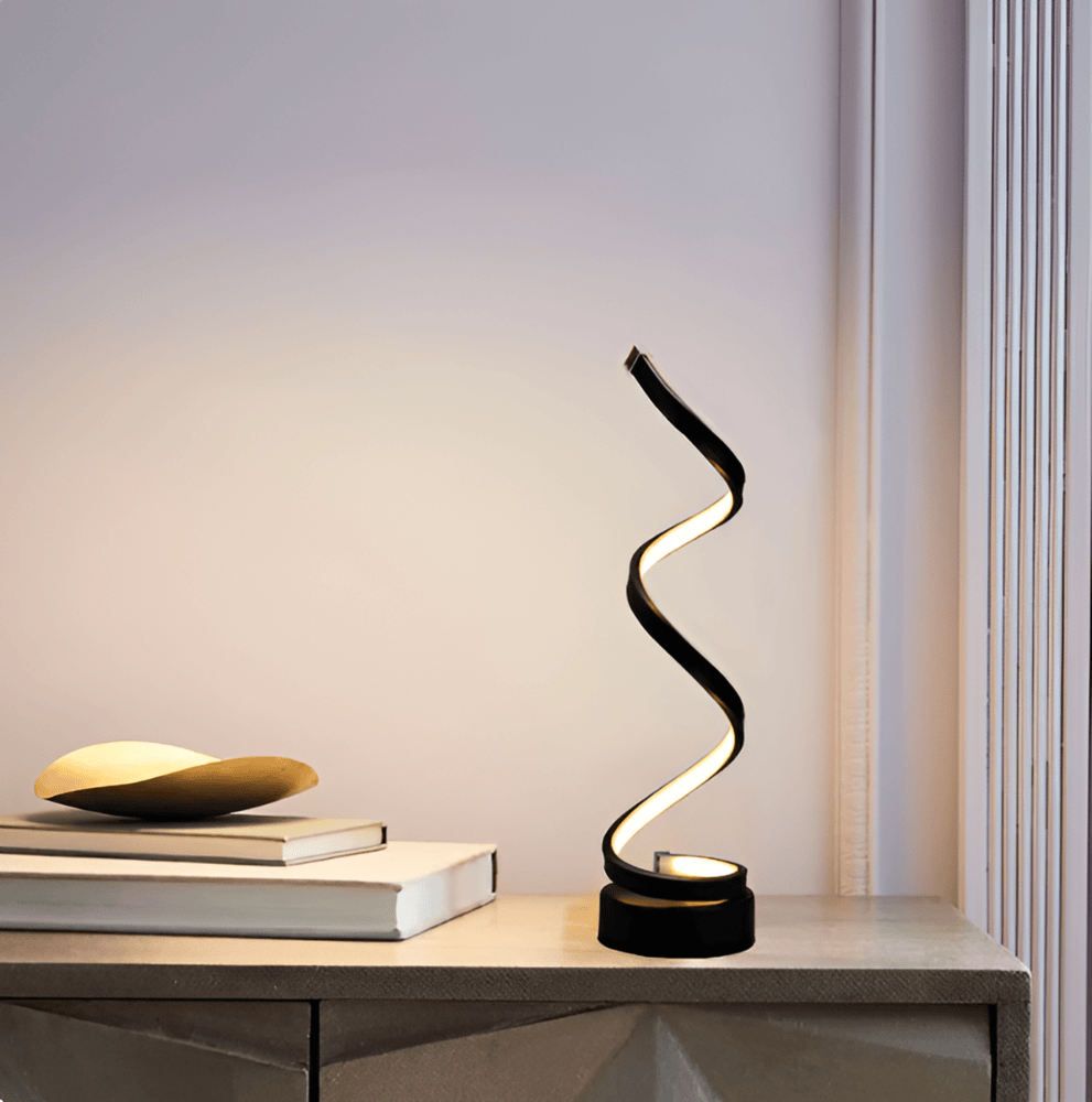 LumaSpire | Spiralformet LED-bordlampe med berøringskontroll | elesira
