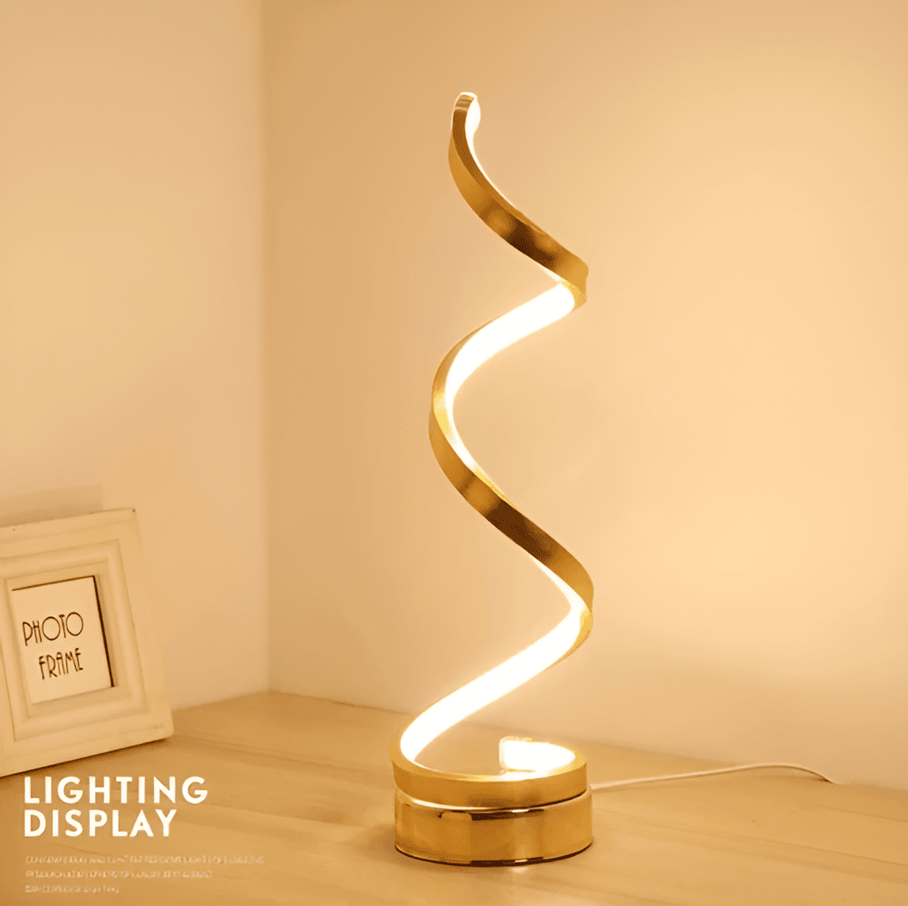 LumaSpire | Spiralformet LED-bordlampe med berøringskontroll | elesira
