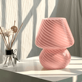 LumenWave | Handblåst randig bordslampa i glas | elesira
