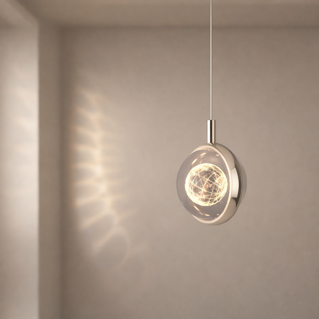Strakke verstelbare hanglamp met geïntegreerde led - 7W zwart en goud | elesira