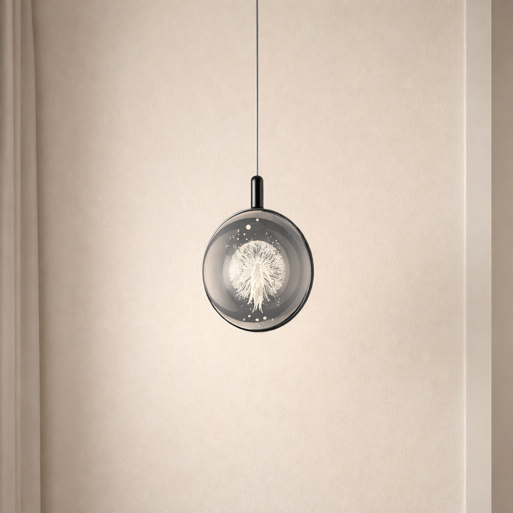 Strakke verstelbare hanglamp met geïntegreerde led - 7W zwart en goud | elesira