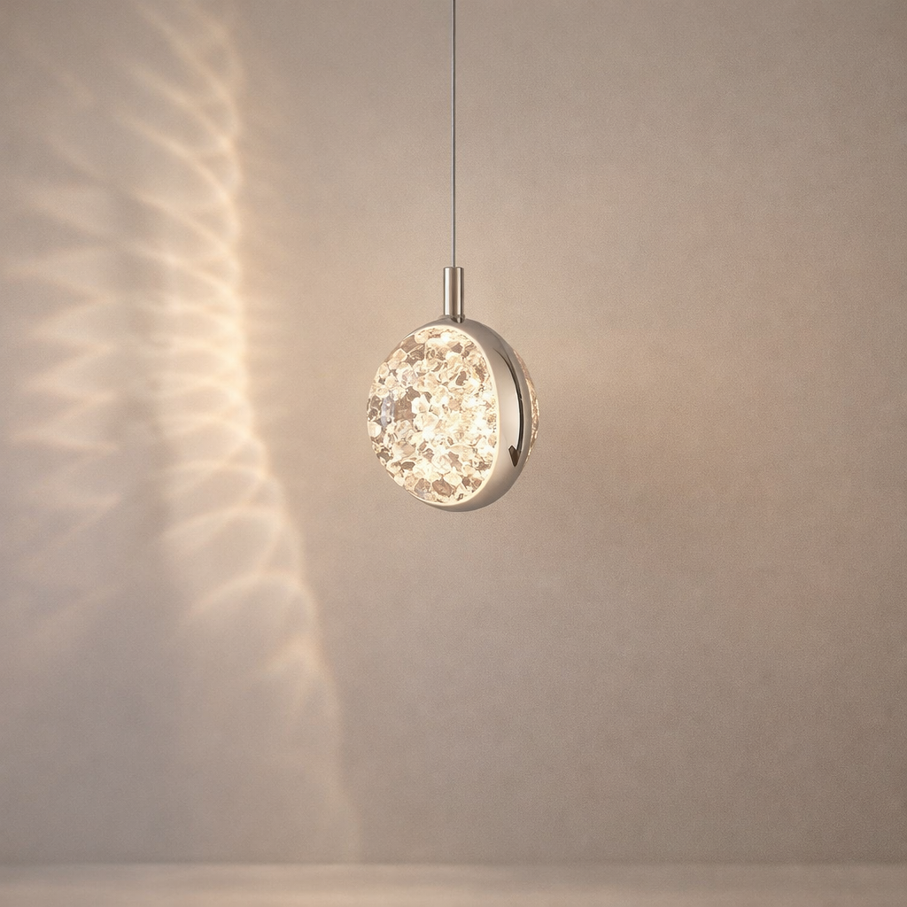 Strakke verstelbare hanglamp met geïntegreerde led - 7W zwart en goud | elesira