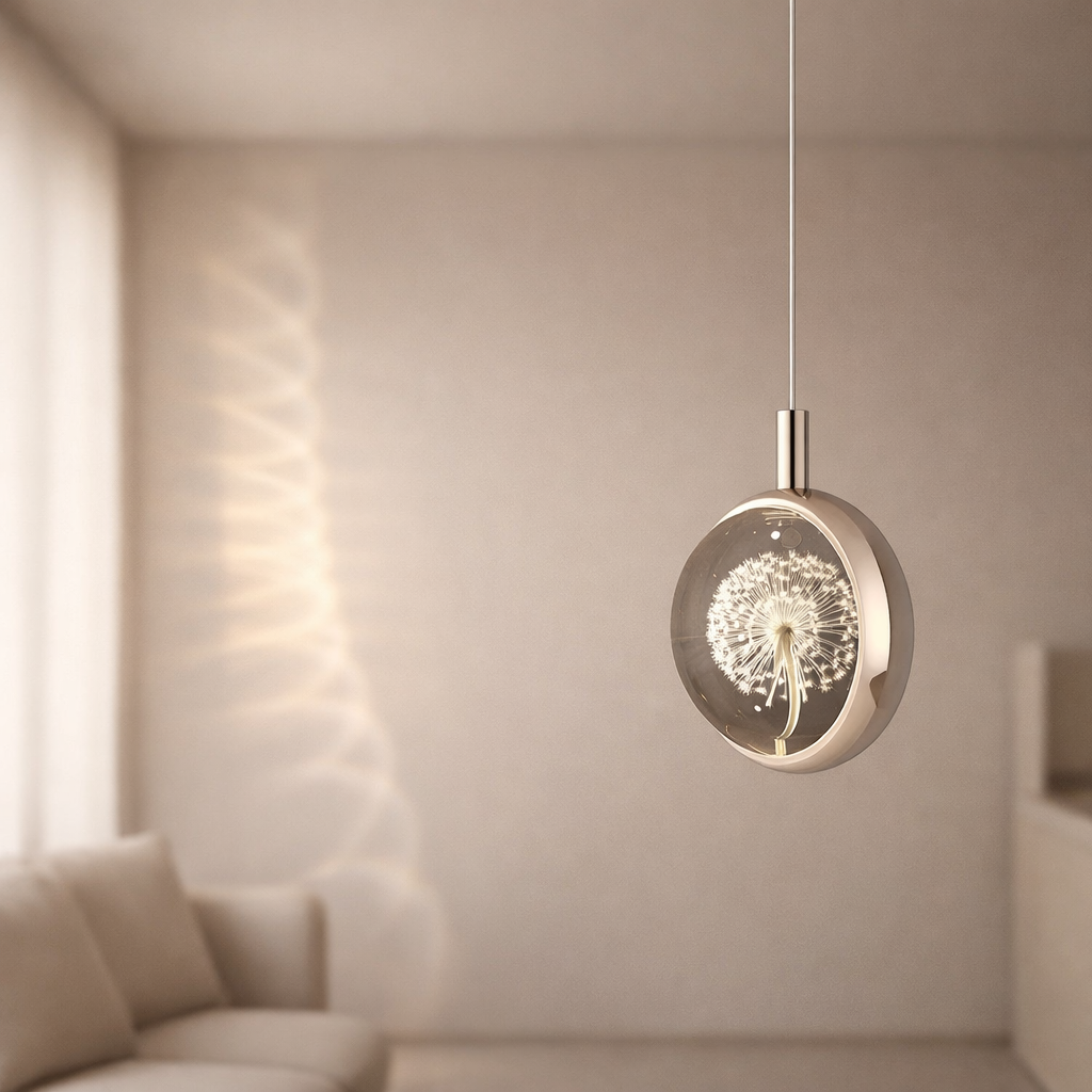Strakke verstelbare hanglamp met geïntegreerde led - 7W zwart en goud | elesira