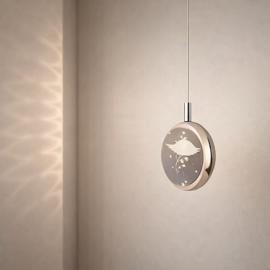 Strakke verstelbare hanglamp met geïntegreerde led - 7W zwart en goud | elesira