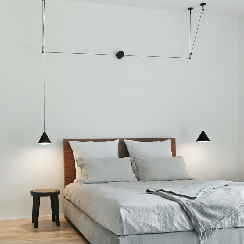 Elegante schwarze Hängeleuchte aus Metall mit E27-Fassung | elesira