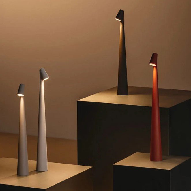 Lumiara | přenosná bezdrátová stolní lampa s nastavitelnou intenzitou světla a elegantními barevnými variantami do ložnice, obývacího pokoje a kanceláře | elesira