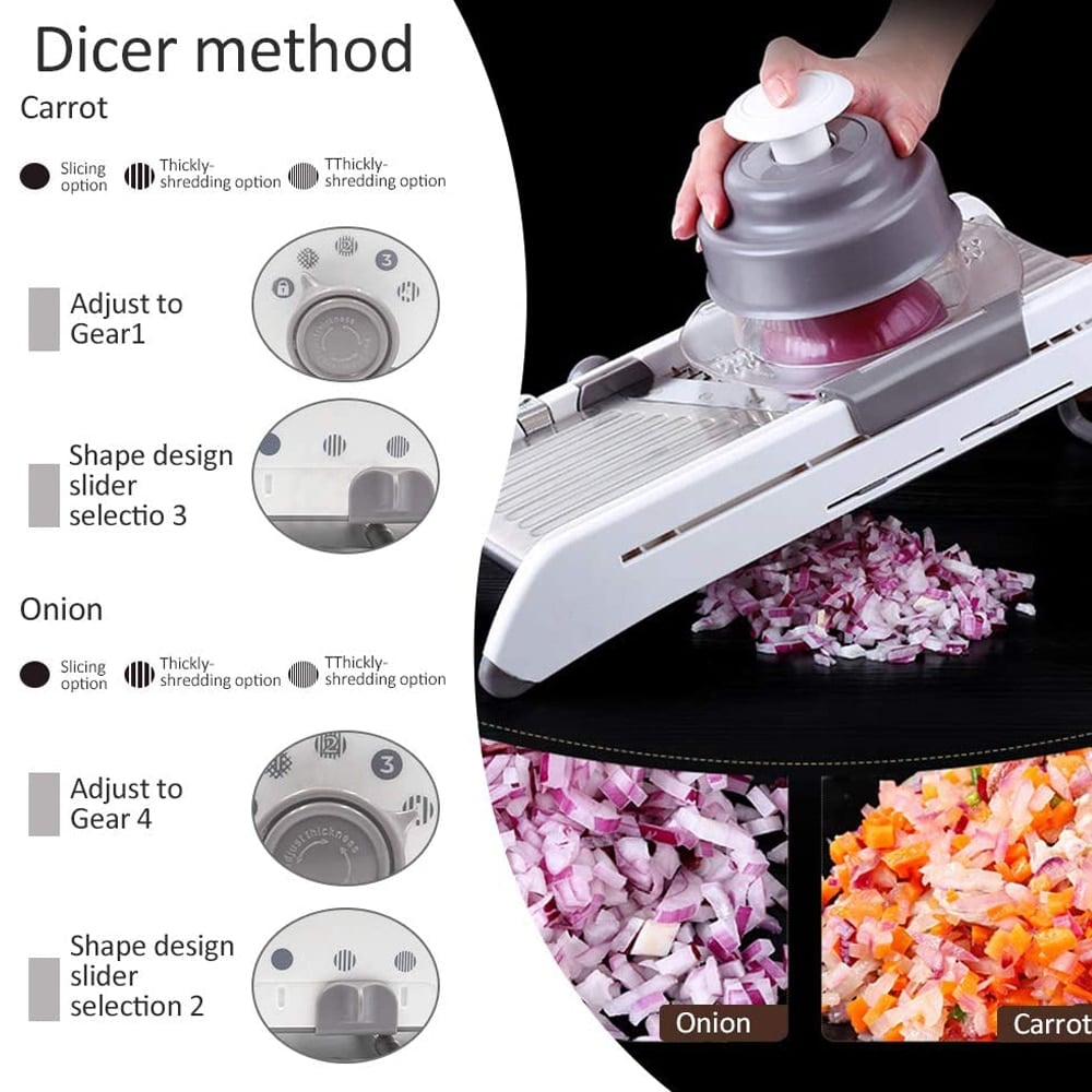 SliceMaster Pro nastavitelný kráječ zeleniny pro přesné krájení | elesira
