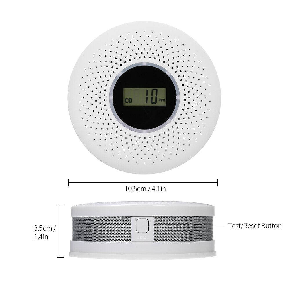 Smoke and Carbon Monoxide Detector - Dual Sensor System - Loud Alarm | elesira