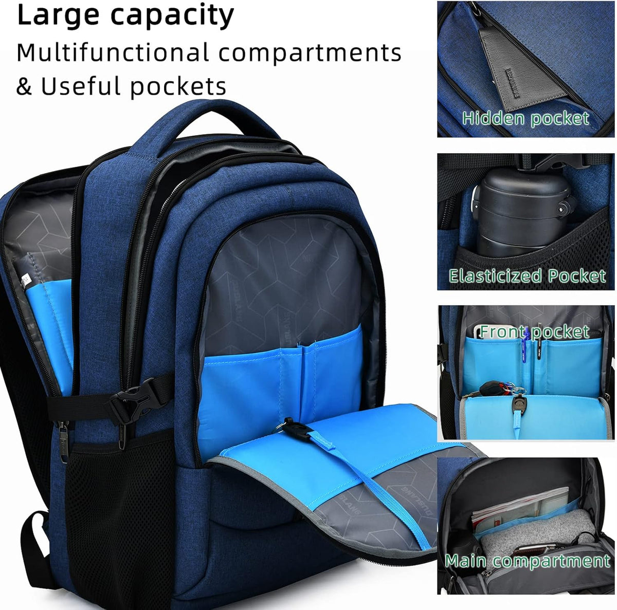 Rucsac de călătorie impermeabil pentru laptop - Design antifurt - PackSmart | elesira