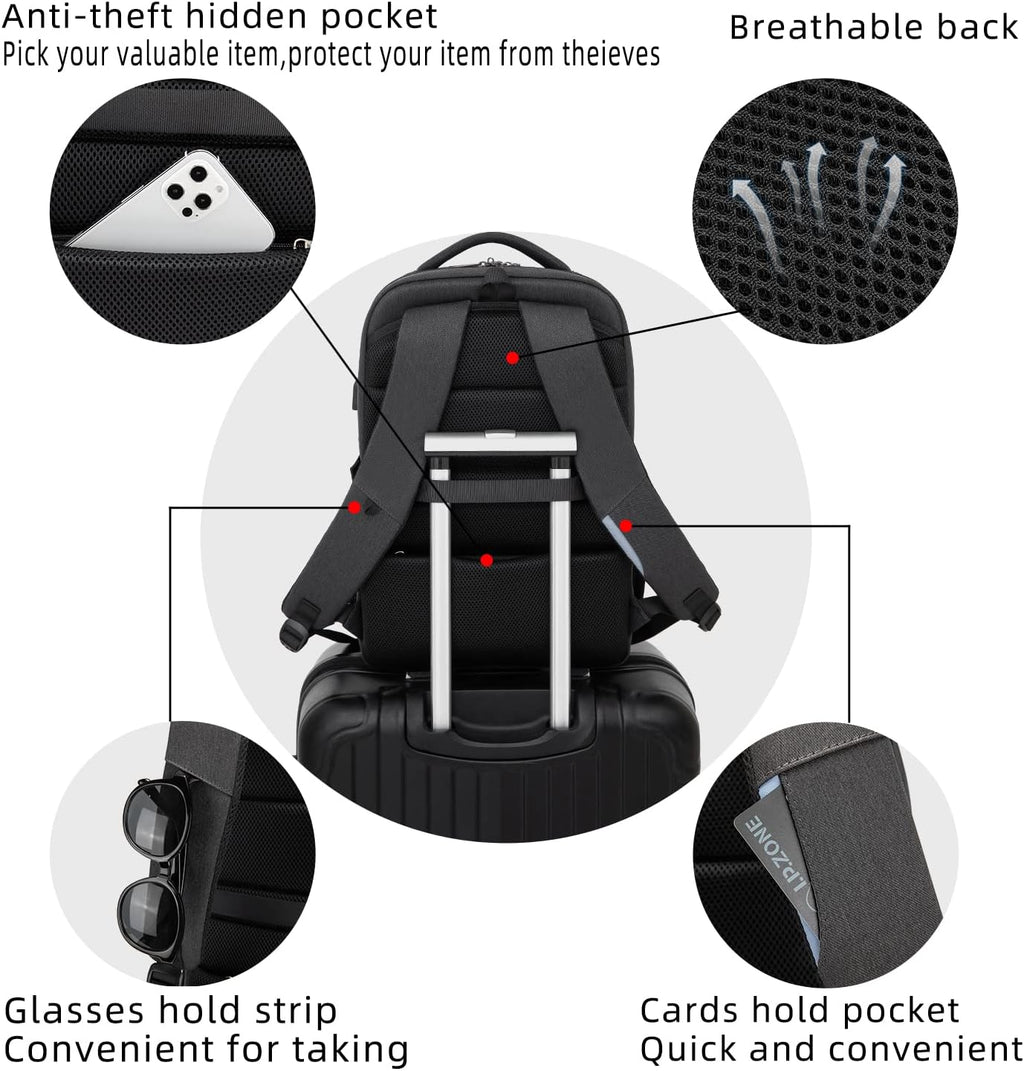 Rucsac de călătorie impermeabil pentru laptop - Design antifurt - PackSmart | elesira