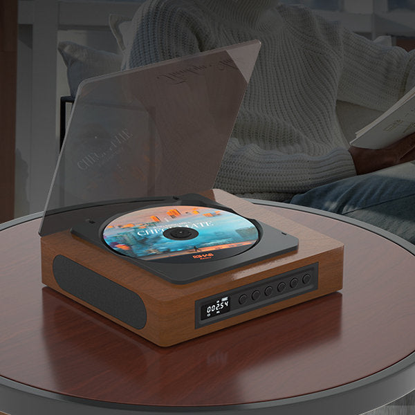Bluetooth-CD-Player im Vintage-Stil mit UKW-Radio und Streaming | elesira