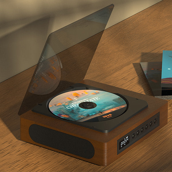 Bluetooth-CD-Player im Vintage-Stil mit UKW-Radio und Streaming | elesira