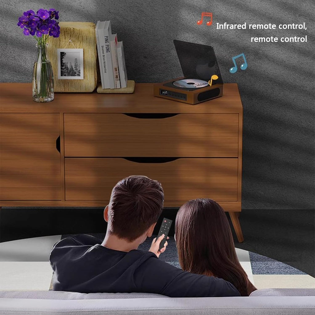 Bluetooth-CD-Player im Vintage-Stil mit UKW-Radio und Streaming | elesira