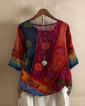 Vintage Top with Boho Print | elesira