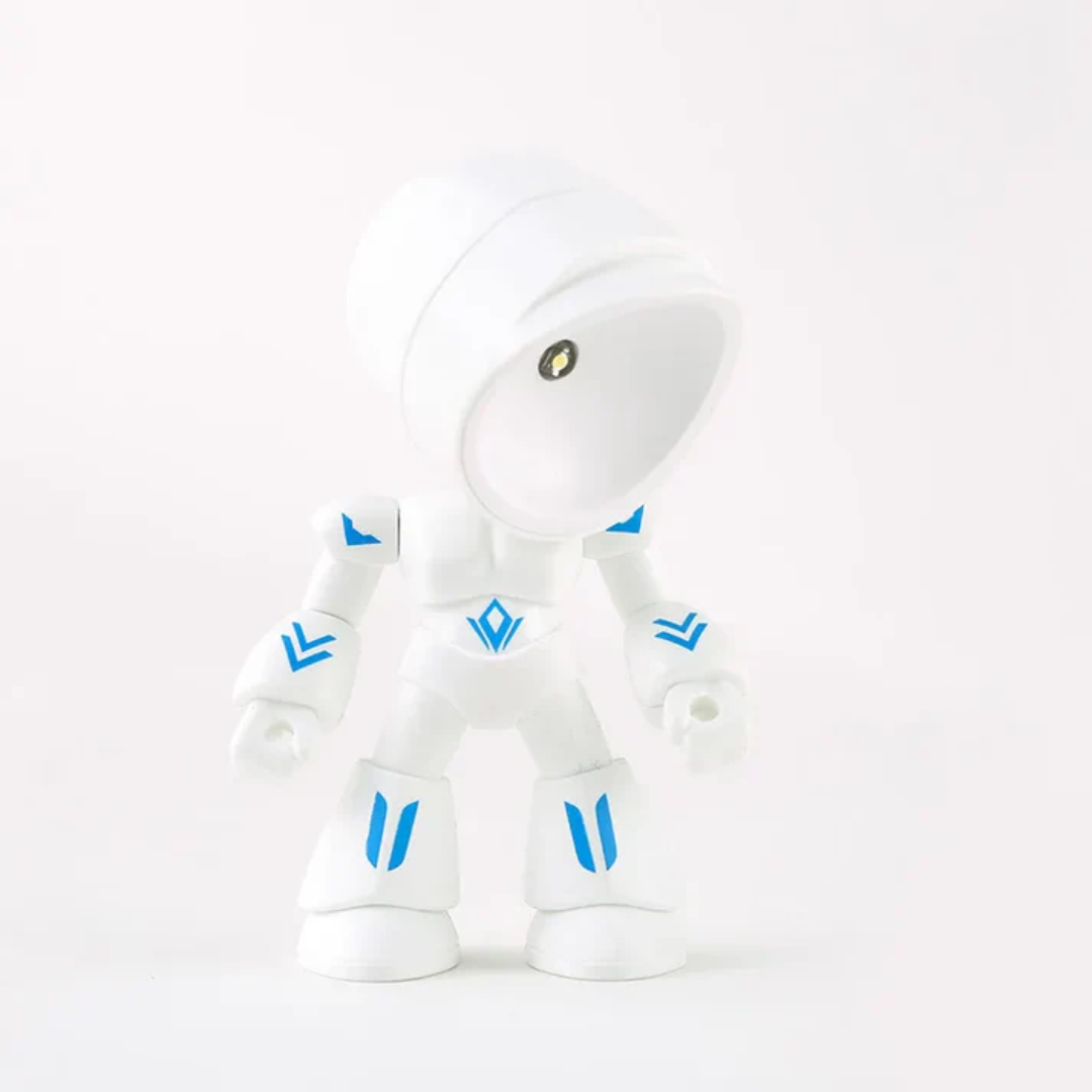 Lekfull robotbordslampa med varmt LED-sken | elesira