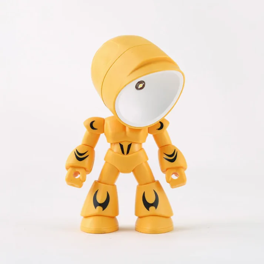 Lekfull robotbordslampa med varmt LED-sken | elesira