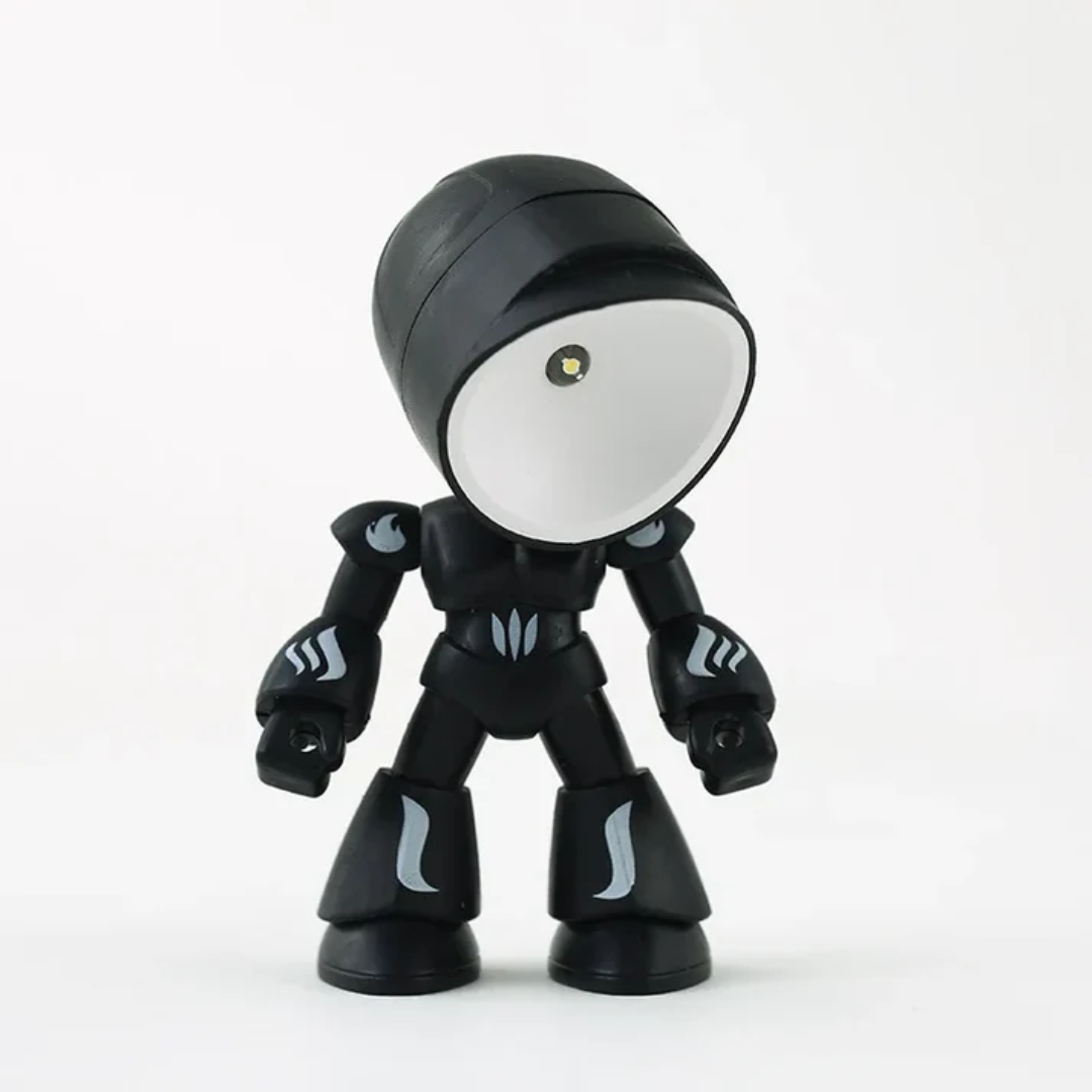 Lekfull robotbordslampa med varmt LED-sken | elesira