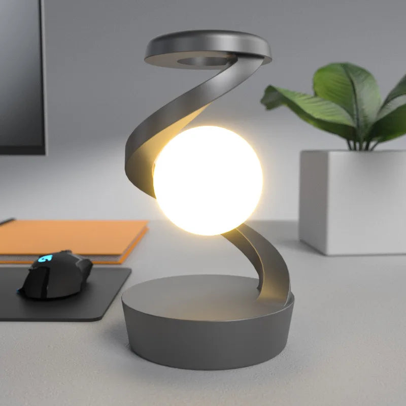 Candeeiro em espiral RadiantGlow – Luz LED sem contacto e carregador sem fios | elesira