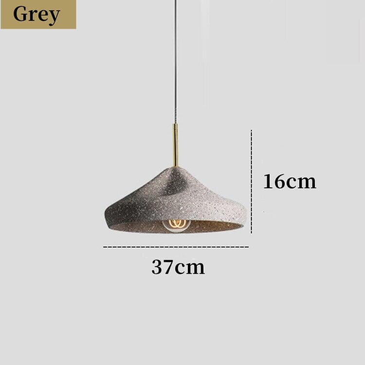 Lampadario in cemento in stile industriale effetto terrazzo | elesira