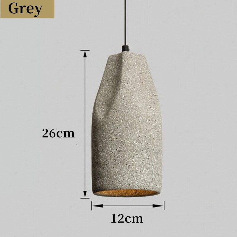 Lampadario in cemento in stile industriale effetto terrazzo | elesira