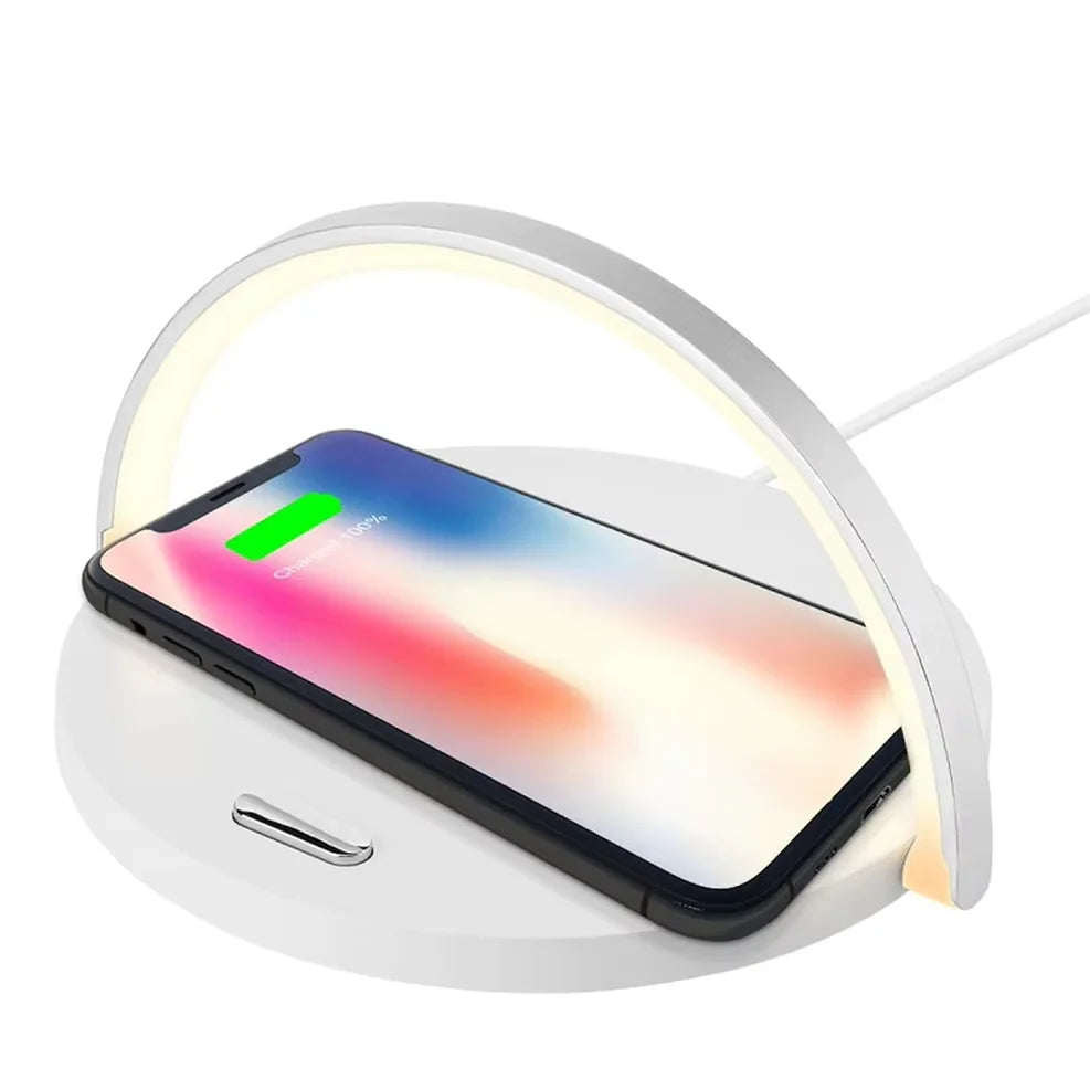 Practical - Wireless Charger 15W with Adjustable Touch Lamp for iPhone and AirPods | elesira