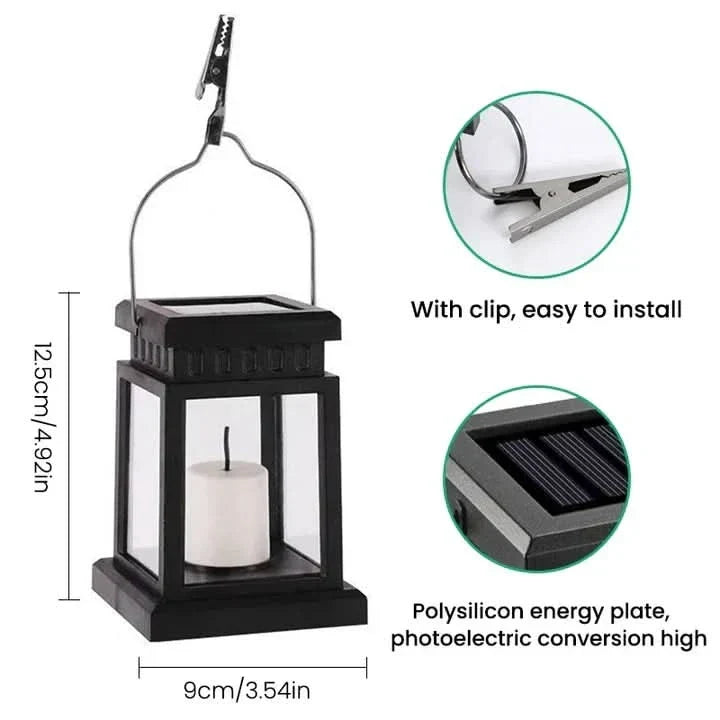 Solar Lantern Candle for Creating a Cozy Outdoor Atmosphere | elesira