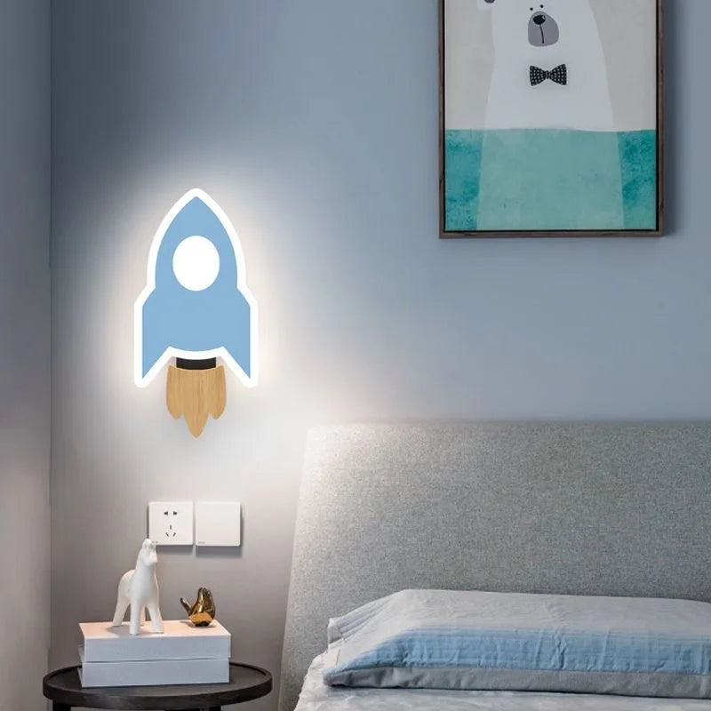 Lampă de perete LED Cartoon Rocket | elesira
