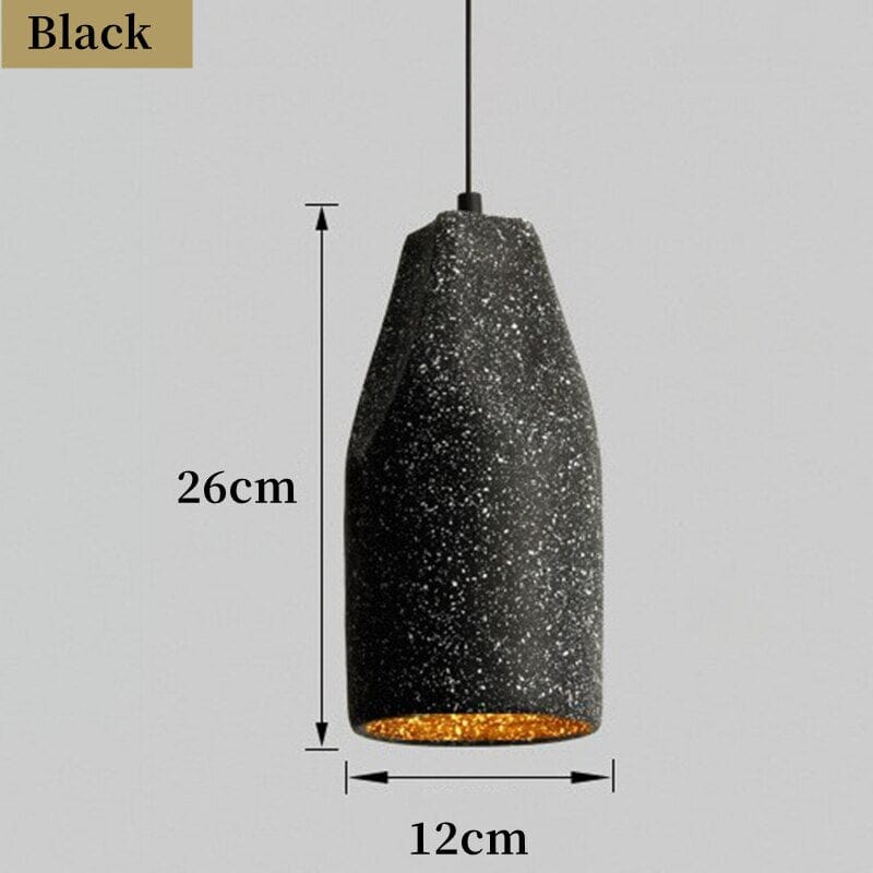 Lampadario in cemento in stile industriale effetto terrazzo | elesira