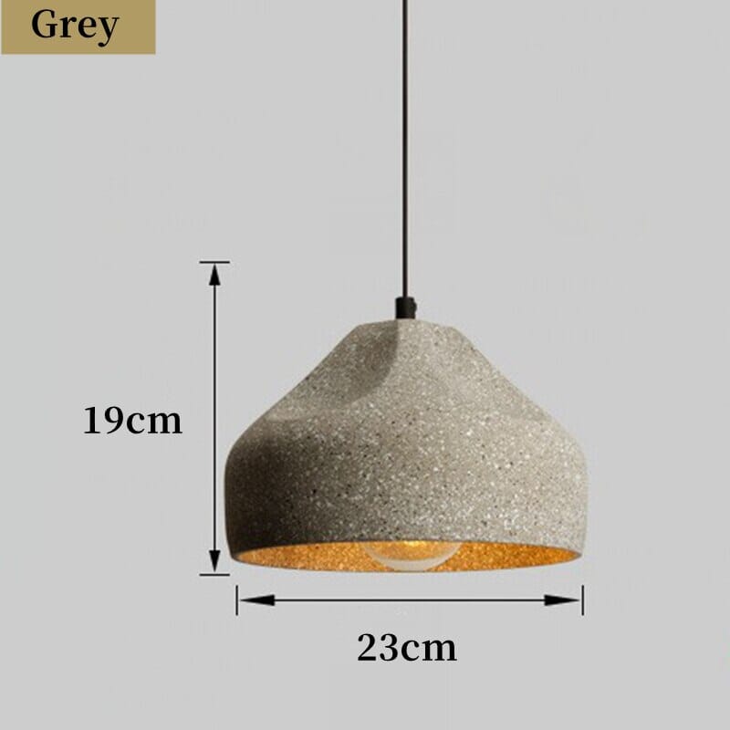 Lampadario in cemento in stile industriale effetto terrazzo | elesira