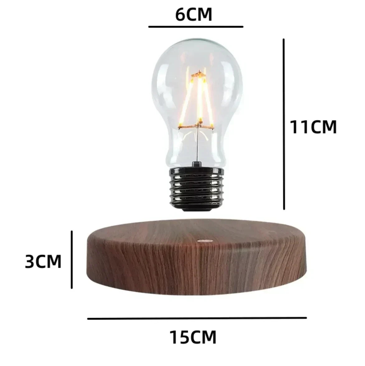 Plovoucí LED žárovková lampa LumaNova s dotykovým ovládáním, tříbarevné stmívatelné stolní světlo pro domácí kancelář | elesira
