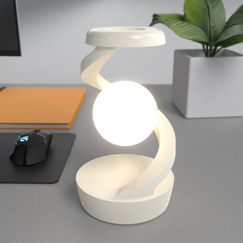 Candeeiro em espiral RadiantGlow – Luz LED sem contacto e carregador sem fios | elesira