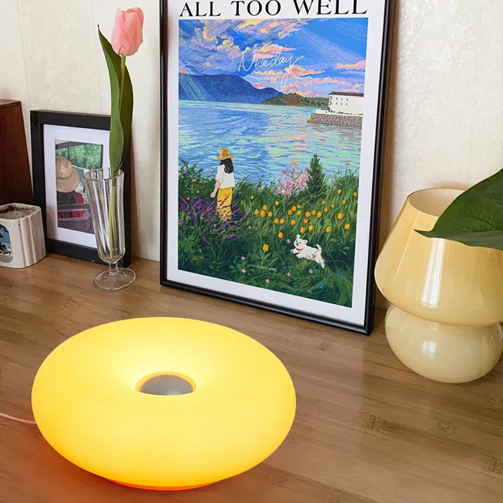 USB-lamp LumaSphere met aanraakbediening, dimbare RGB-kleurwisselende bed- en bureaulamp | elesira