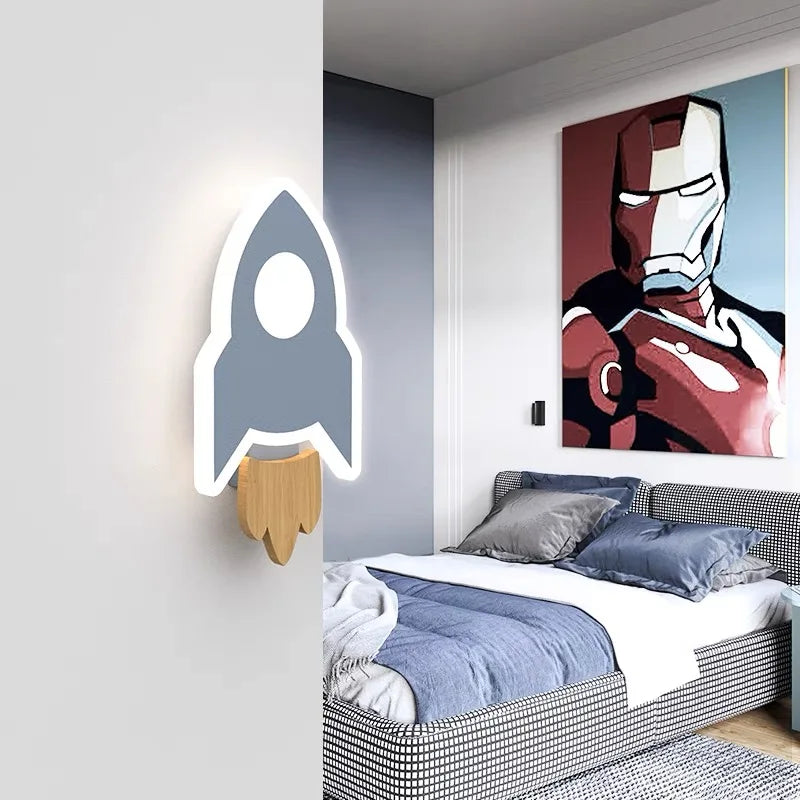 Lampă de perete LED Cartoon Rocket | elesira