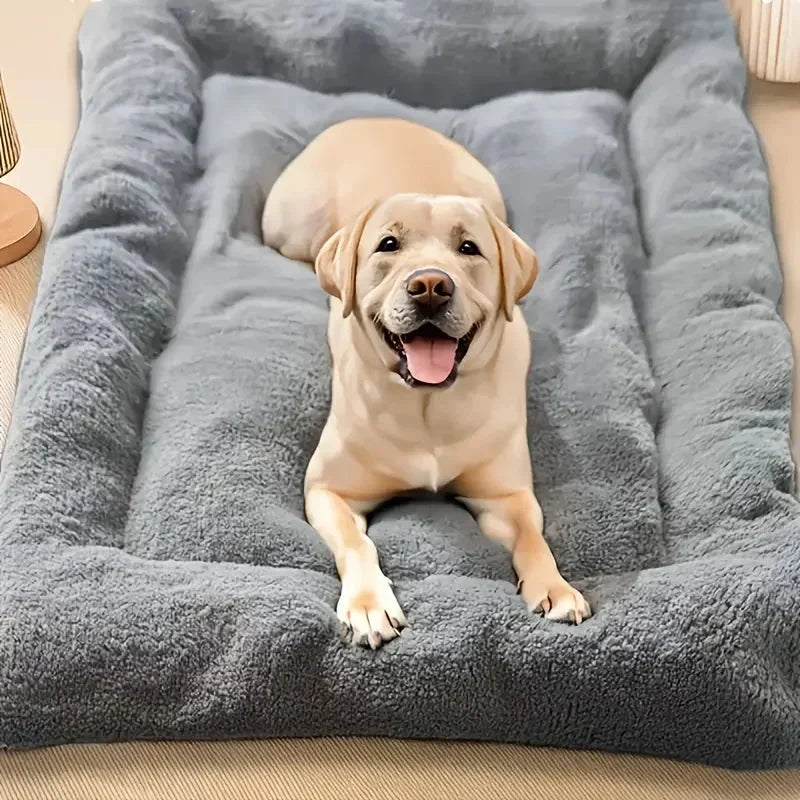 XXL ソフトなふわふわトップ付き犬用マットレス - 120 x 60 cm | elesira
