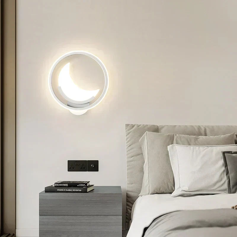 Minimalistisk LED-væglampe med sky- og månemotiv | elesira