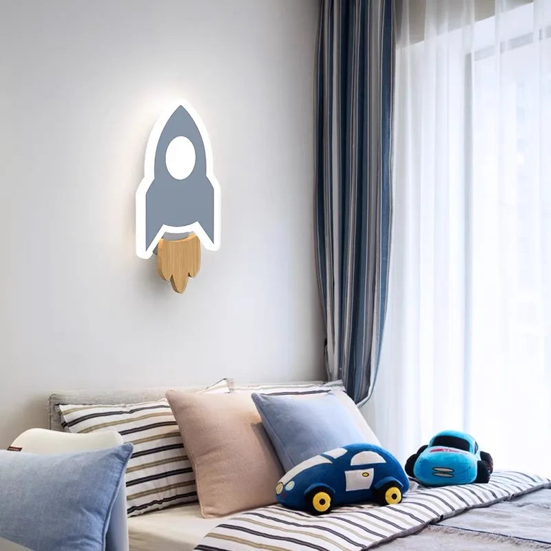 Lampă de perete LED Cartoon Rocket | elesira